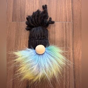 Colorful Faux Fur Gnome Ornament